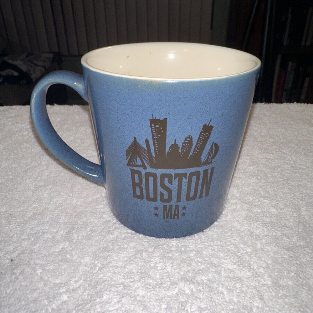 Boston, MA City Mug 16oz Coffee/Tea X Brand Souvenir Blue